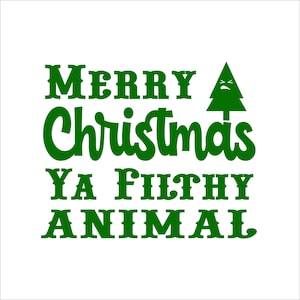 FUN ~ Frohe Weihnachten Ya Filthy Animal Aufkleber. Kostenloser Versand.