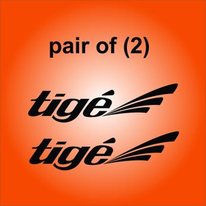 TIGE boat logo Decal Pair of (2).  Free Shipping.