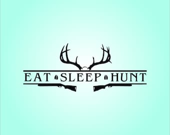 EAT SLEEP HUNT Decal.  Free Shipping.