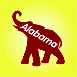 ALABAMA ELEFANT Aufkleber. Kostenloser Versand.