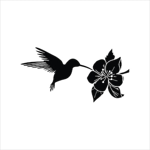 HUMMING BIRD Apple Blossom BLOEM Vinyl sticker. Geen verzendkosten.