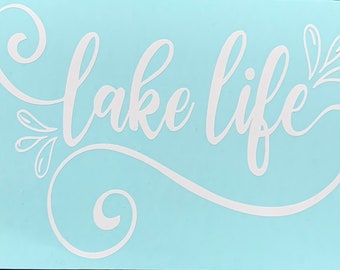 Lake Life Vinyl Decal window decal free shipping