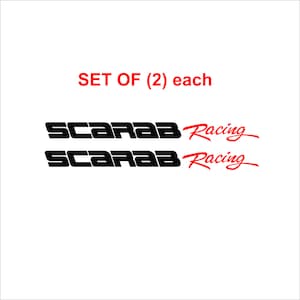 SCARAB racing boat logo Decal.  Free Shipping.