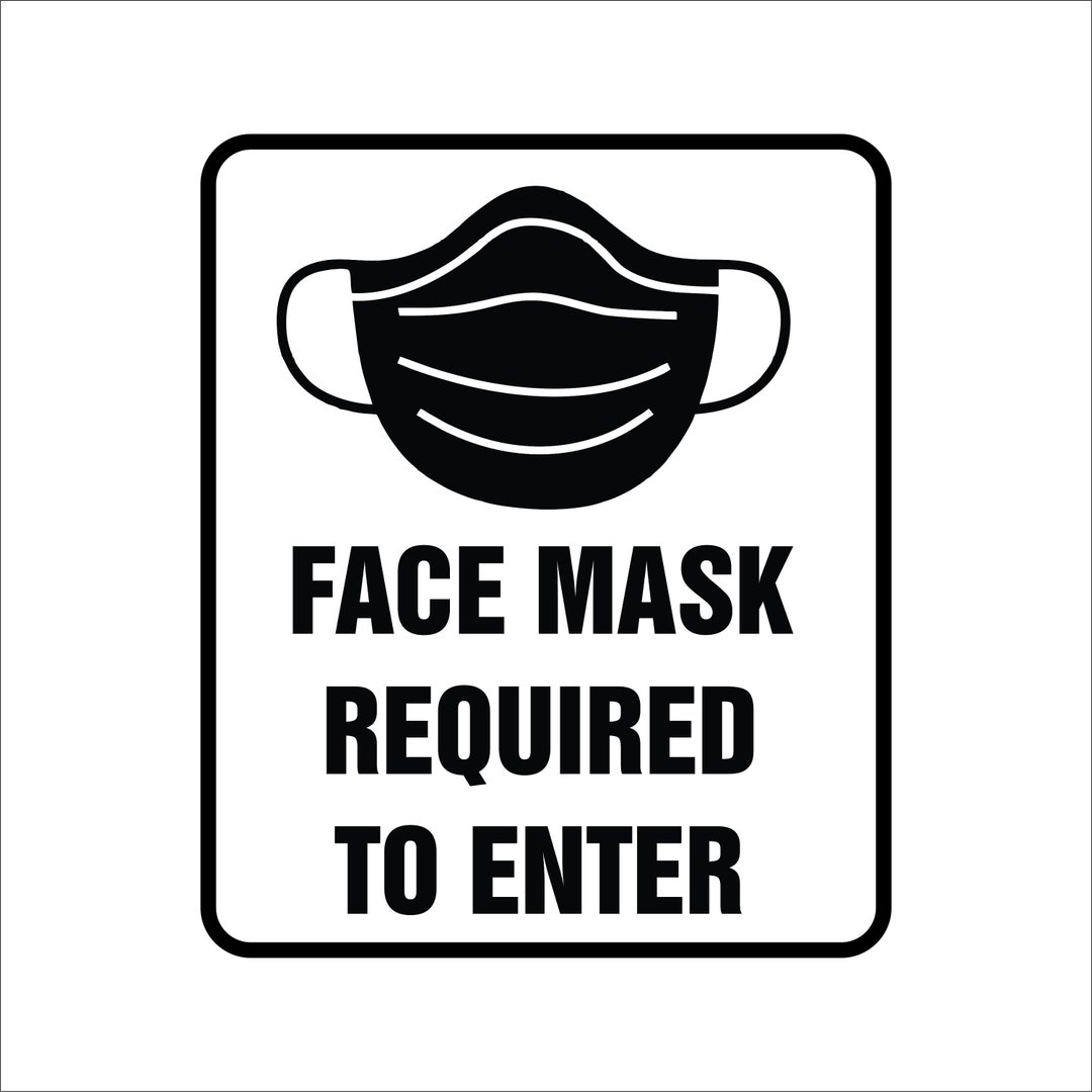 FACE MASK REQUIRED Decal. Free Shipping. Etsy