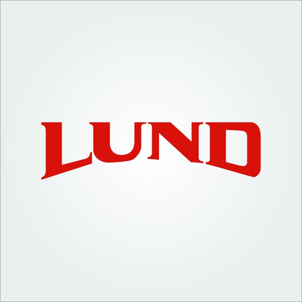 LUND fishing boat logo Decal.  Free Shipping.