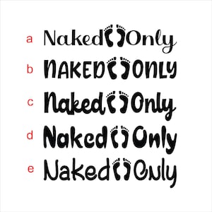 FUN ~ Naked Feet Only Boat Decal.  Free Shipping.