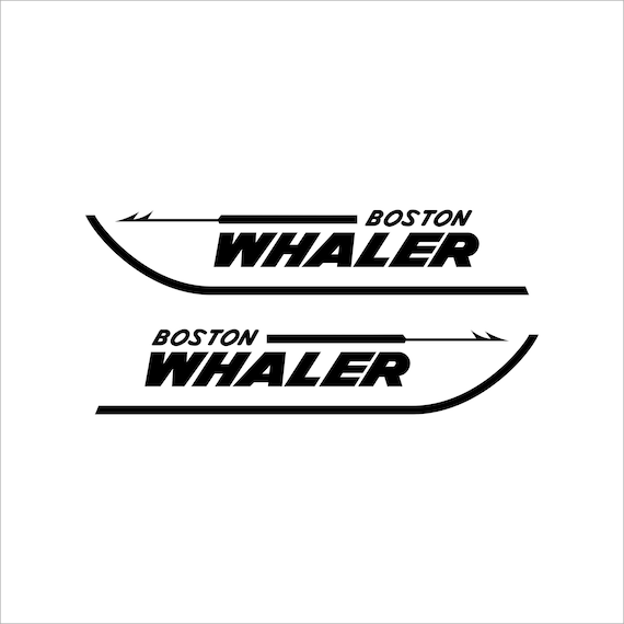 BOSTON WHALER BOATS LOGO DECALS STICKERS RED Set of 2 18" LONG BOSTON WHALER BOATS LOGO DECALS STICKERS RED Set of 2 18" LONG