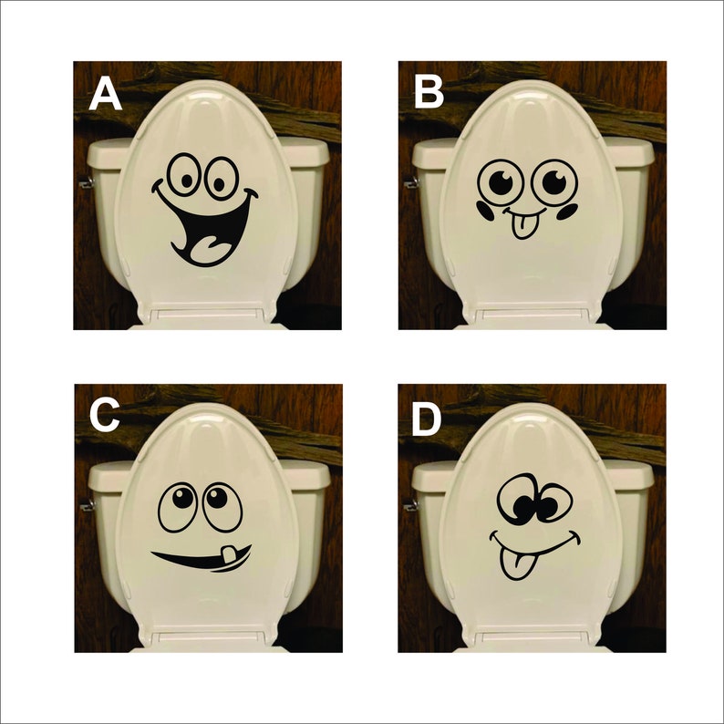 FUNNY TOILET LID Decals. Free Shipping. Etsy