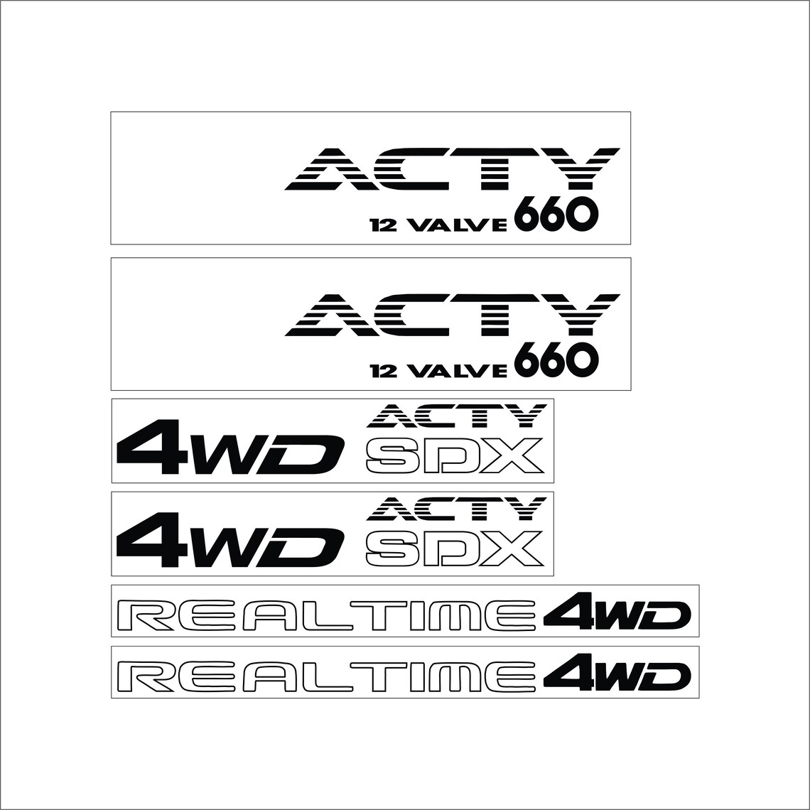 ACTY ATTACK Mini Truck Decals Set of 10 Total. Free Shipping! - Etsy