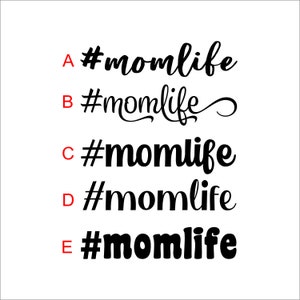 MOM LIFE Decal.  Free Shipping.