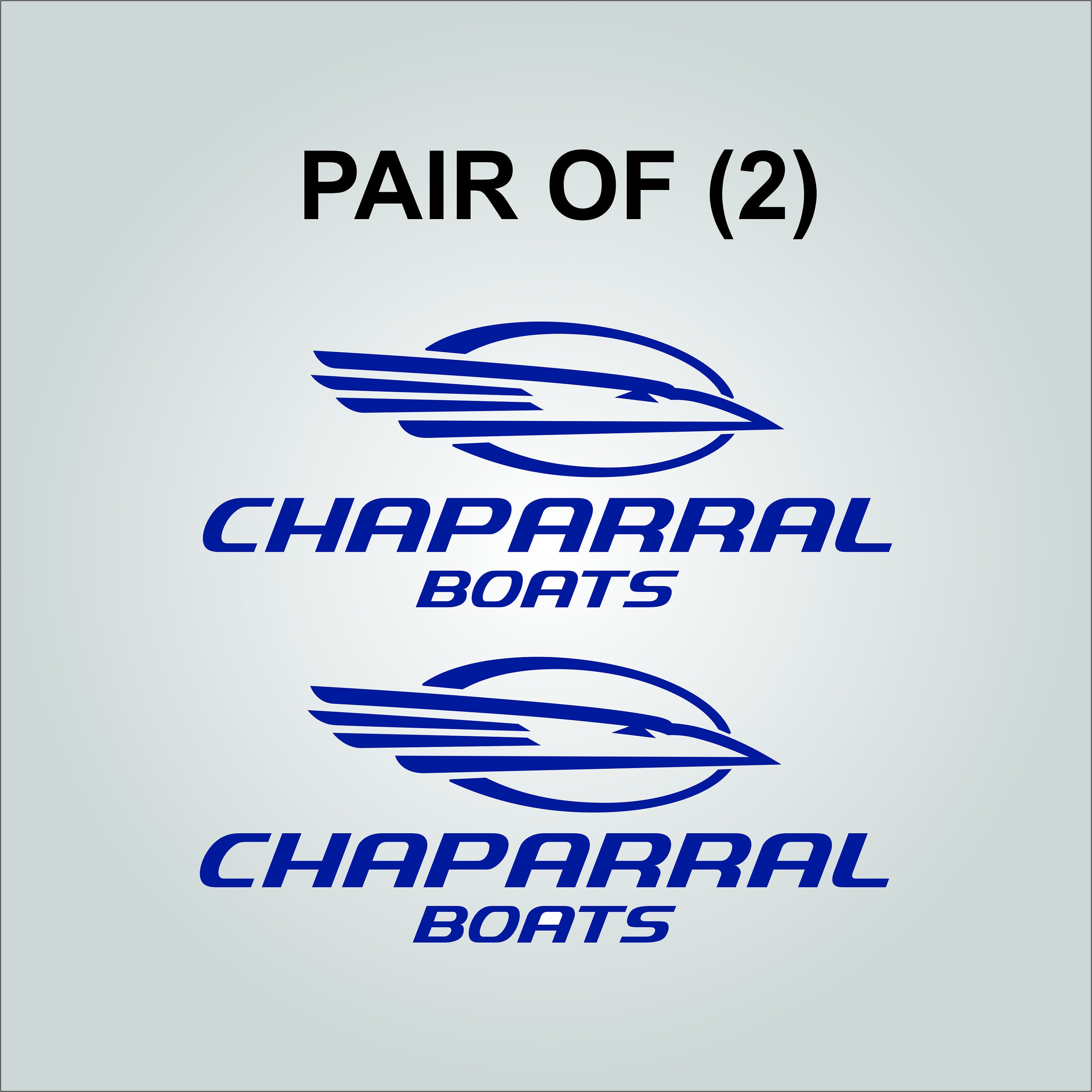 CHAPARRAL Boat Logo Decal Pair of (2).  Free Shipping.
