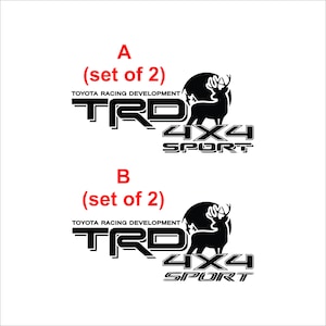 TRD 4 X 4 SPORT Deer Decals (Pair).  Free Shipping.
