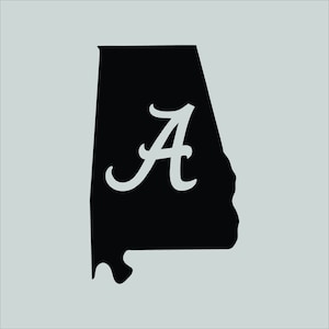 ALABAMA Solid State A Decal.  Free Shipping.
