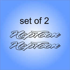 NEPTOON tritoon  boat logo Decal Pair of (2).  Free Shipping.