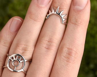 Funky silver rings, Trendy pinky ring, Unique gifts for her
