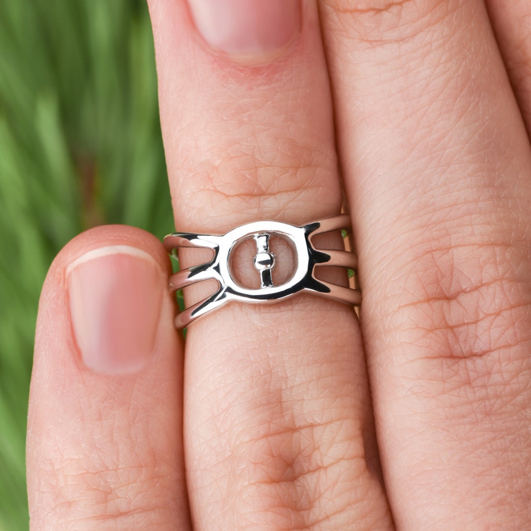 925 Sterling Silver Pinky Ring Women, Spider Wrap Ring, Silver Midi