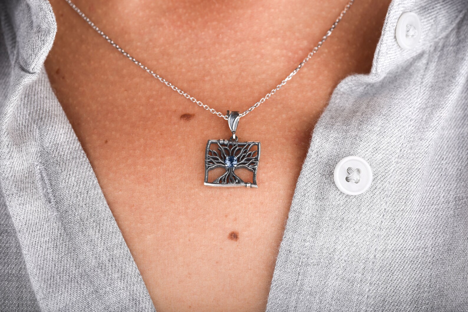 Simple Silver Chain Pendant Minimal Minimalist Artist Etsy