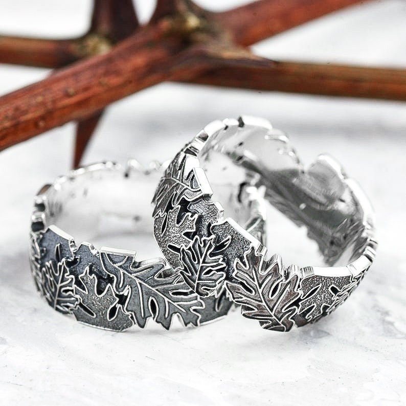 nature inspired mens wedding bands