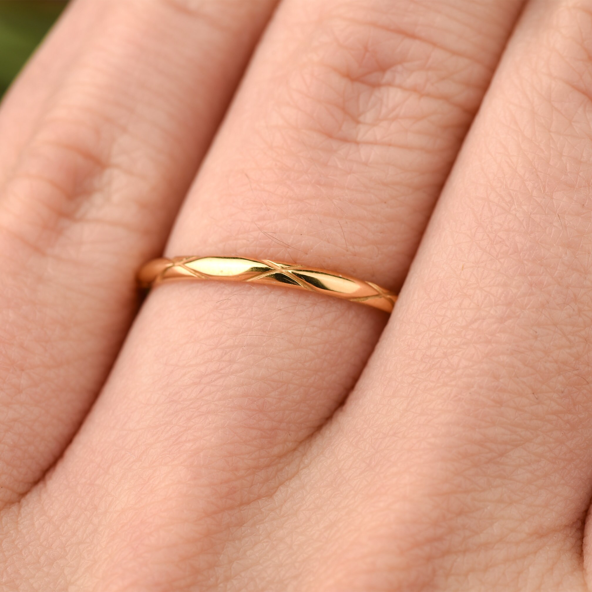 18k gold plated pinky ring Unique sterling silver delicate Etsy