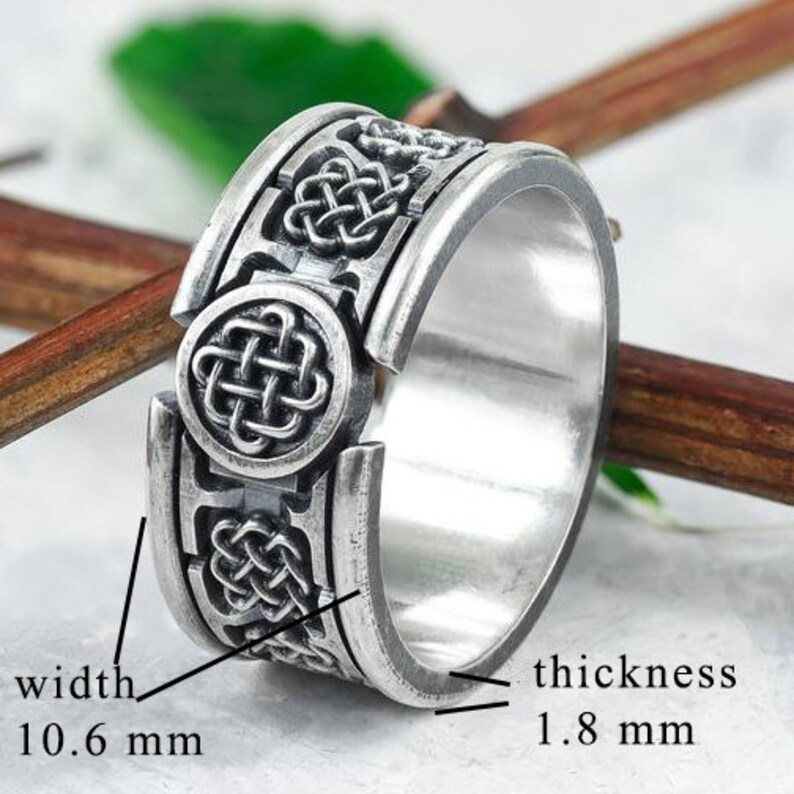 Celtic wedding knot ring mens celtic knot ring sterling Etsy