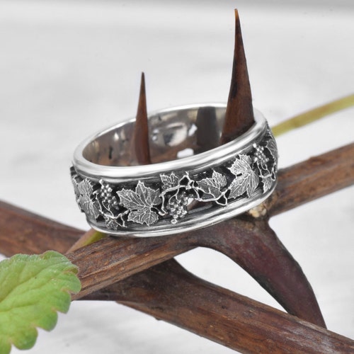 スターリングシルバー フローラル カフブレスレット - ヴィンテージ