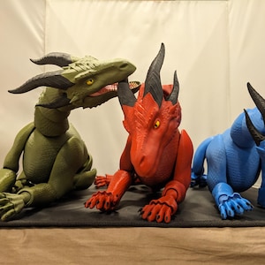 Ball jointed Dragon 3D printed doll figure