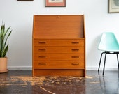 FREE SHIPPING Mid Century Dyrlund Teak Secretary Desk