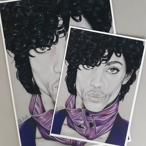 Print. Prince fanart. signed print.