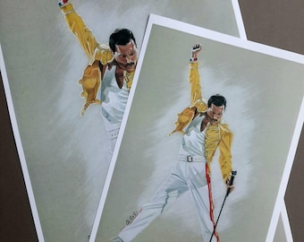 Print. Freddie Mercury. Signed fanart.