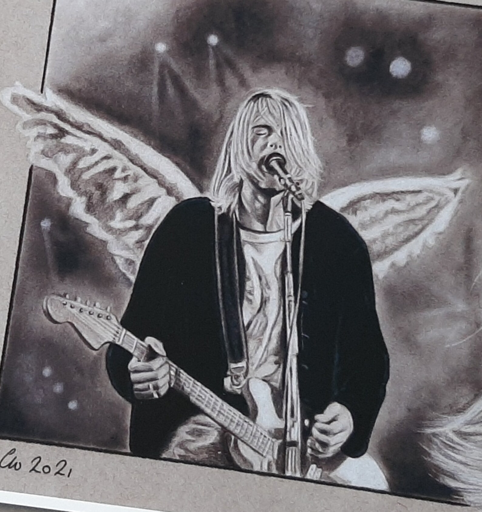 Print. Kurt Cobain Nirvana fanart. Etsy