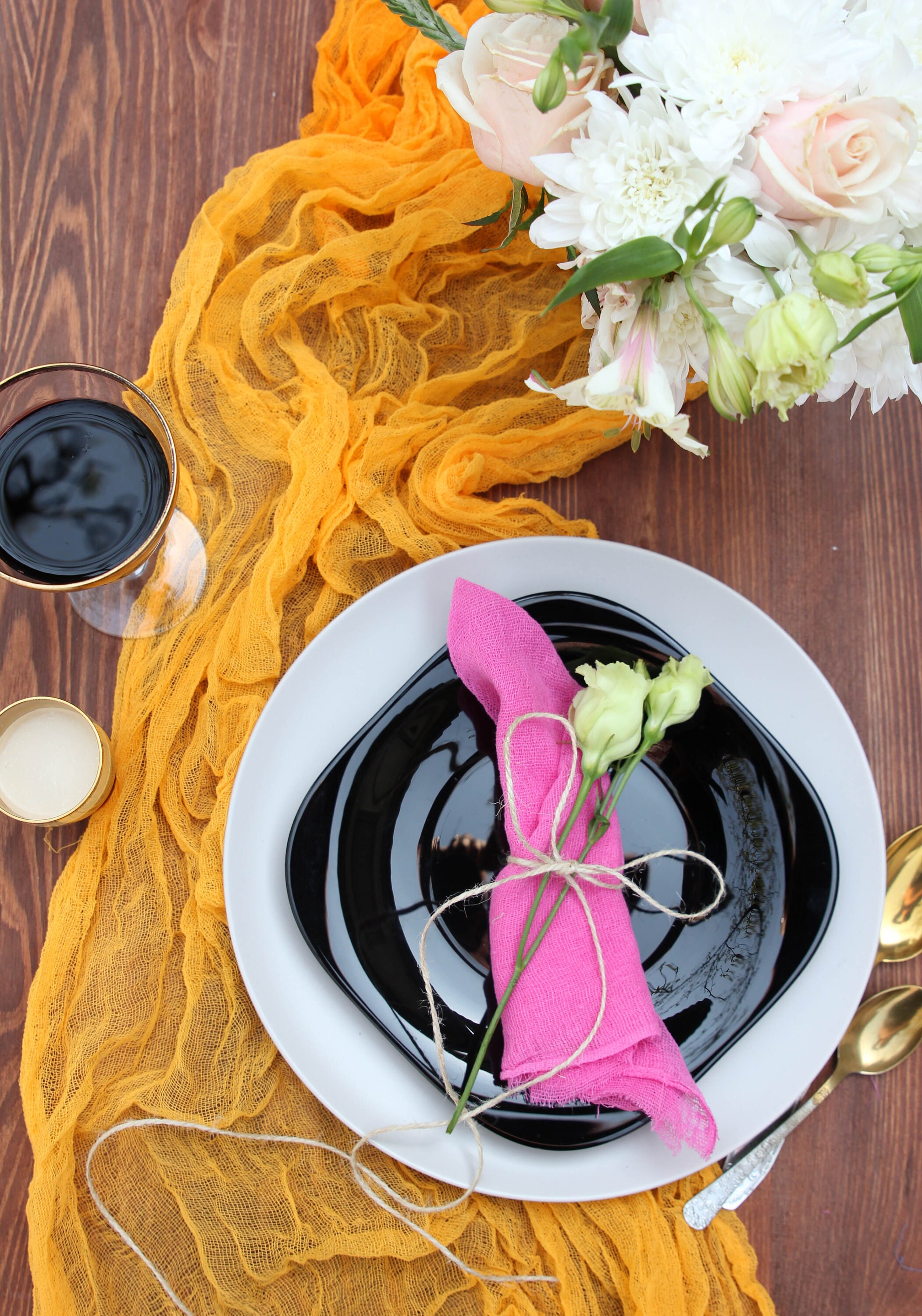 Pink gauze napkins for Rustic Weddingnapkins set 4 Etsy