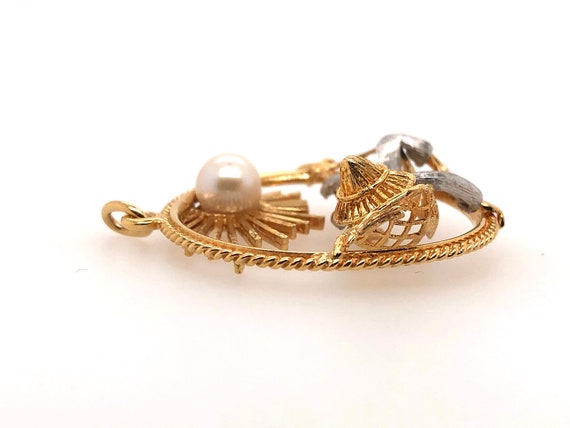 Vintage siesta charm in 18k gold - image 4