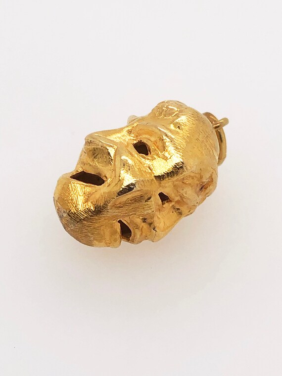 18kt gold Comedy tragedy charm - image 2