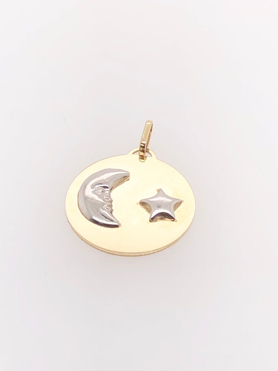 Moon and star charm