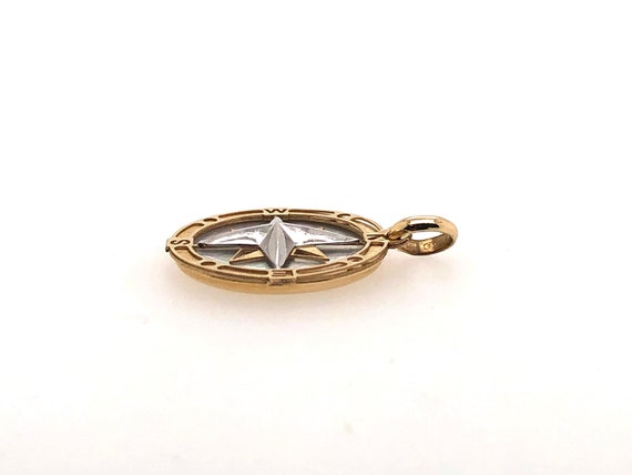 Brass God Compass Pendant Necklace - 24 Inch, Unisex, Baptism & Inspirational Gift