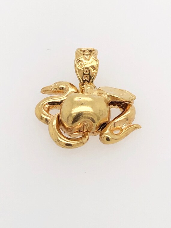 14kt Apple and snake charm View 2