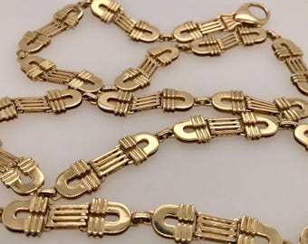 vintage solid and heavy 14k yellow gold chain made in italy. 25’
