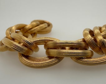 vintage 18k gold double link bracelet