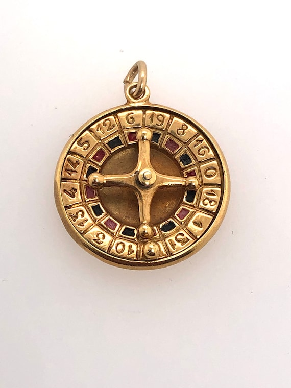 vintage roulette wheel charm Gem