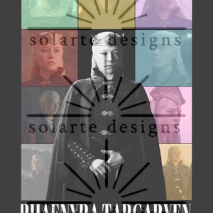 Rhaenyra Targaryen Eras Tour Digital Print (Black)