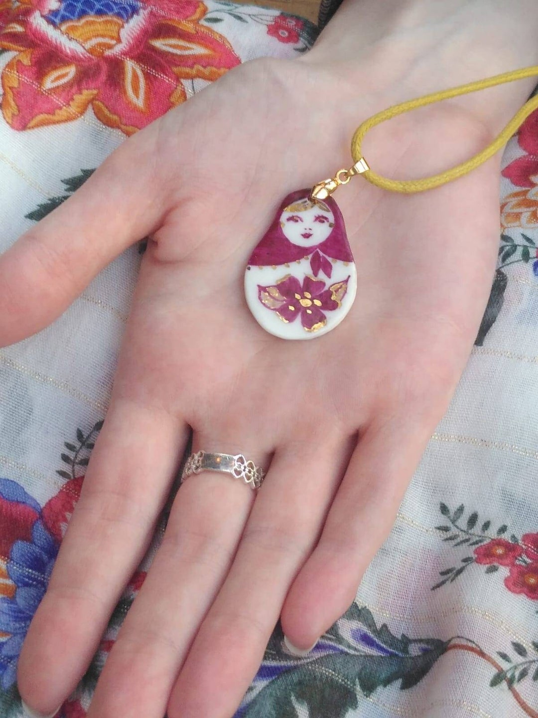 Porcelain Necklace, Fragrance Diffuser, Russian Doll, Nesting Doll