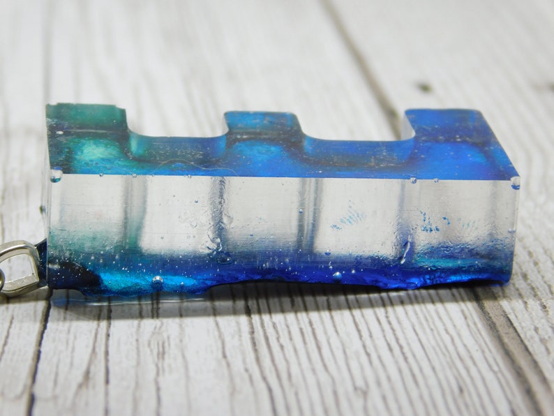 Keychain or Bag Charm Resin and Alcohol Ink Housewarming B Grade Blue E Initial Keyring New House Birthday Postable Letterbox Gift