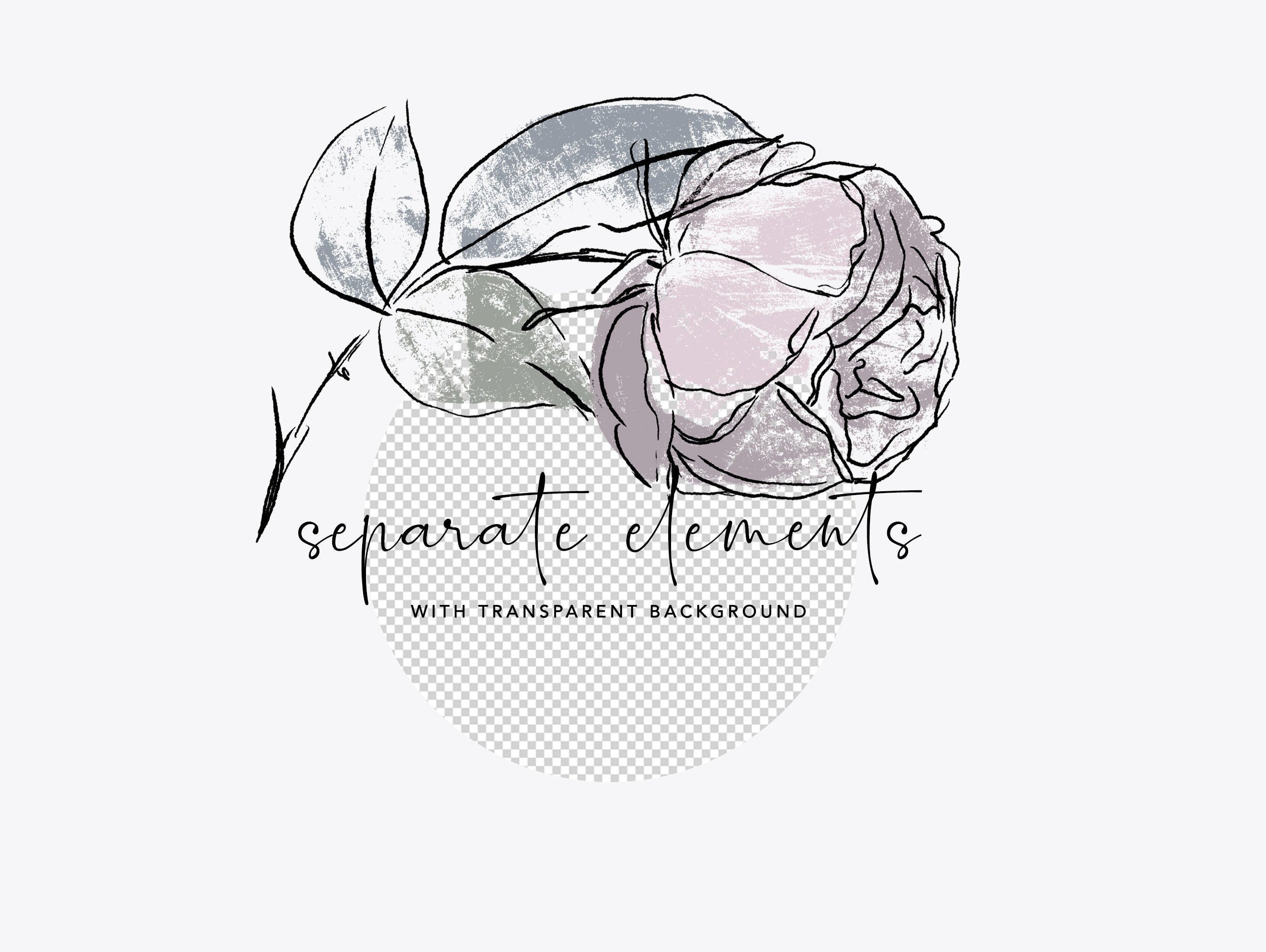 Rose Powder Drawing Powder Pink Rose, Hand-drawn Rose Clipart, Hand Painted Abstract Rose ...