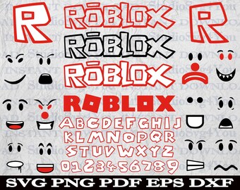 Roblox Svg Etsy - roblox svg roblox font letters alphabet roblox face print design silhouete cricut clipart cameo digital download logo svg eps pdf !   dxf png