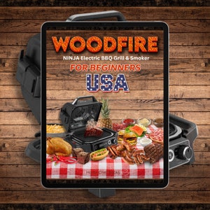 WOODFIRE - Download digitale PDF - Scopri Ninja Woodfire Smoker, barbecue, griglia, cottura al forno, frittura all'aria e sensazione di arrosto. Misure americane.
