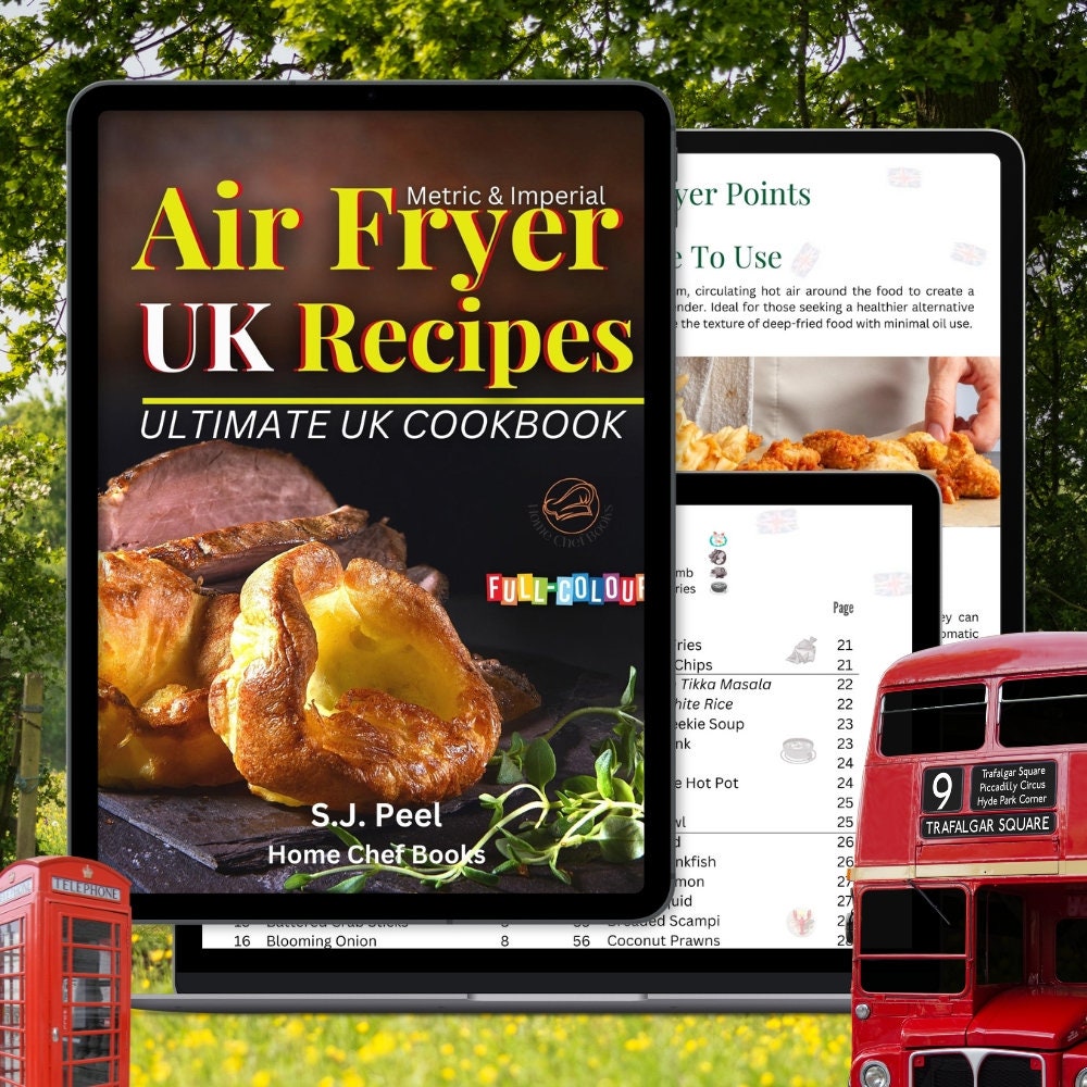 Air Fryer UK Recipes Ultimate Cookbook - PDF Digital Download - in UK Measurements