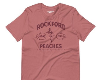 New Licensed Rockford Peaches Program AAGPBL Shirt Team From A League of Their Own Movie Sports Shirt Etsy