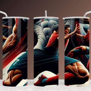 Superhero Tumbler Wrap for Comic Fans, Heroic 20oz Skinny Tumbler Sublimation Design, Superhero Tumbler Wrap PNG, Comic Book Tumbler