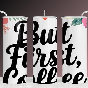 Coffee Lover Tumbler Wrap for Caffeine Enthusiast, Coffee 20oz Skinny Tumbler Sublimation Design, Coffee Tumbler Wrap PNG, Caffeine Design