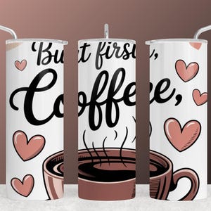 Coffee Lover Tumbler Wrap for Caffeine Enthusiast, Coffee 20oz Skinny Tumbler Sublimation Design, Coffee Tumbler Wrap PNG, Caffeine Design